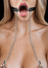 morso bondage con pinze o ring nero