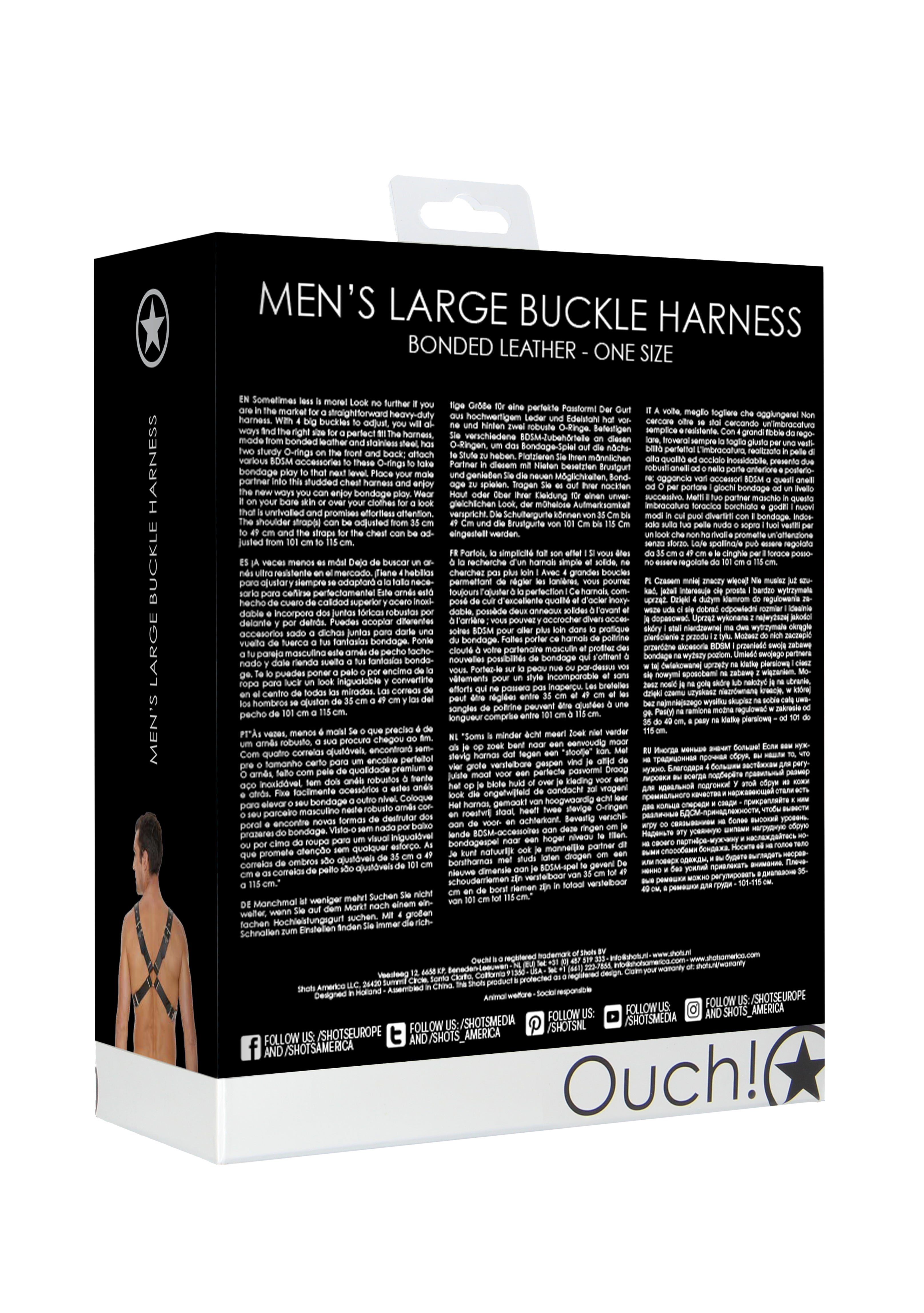 harness uomo large buckle