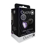 plug anale heart gem nero