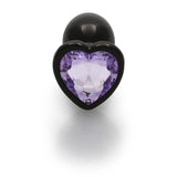 plug anale heart gem nero