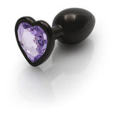 plug anale heart gem nero