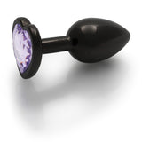 plug anale heart gem nero