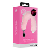 plug anale con coda light up fox tail rosa