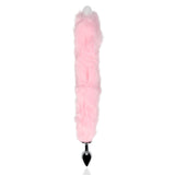 plug anale con coda light up fox tail rosa