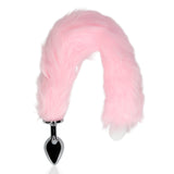 plug anale con coda light up fox tail rosa