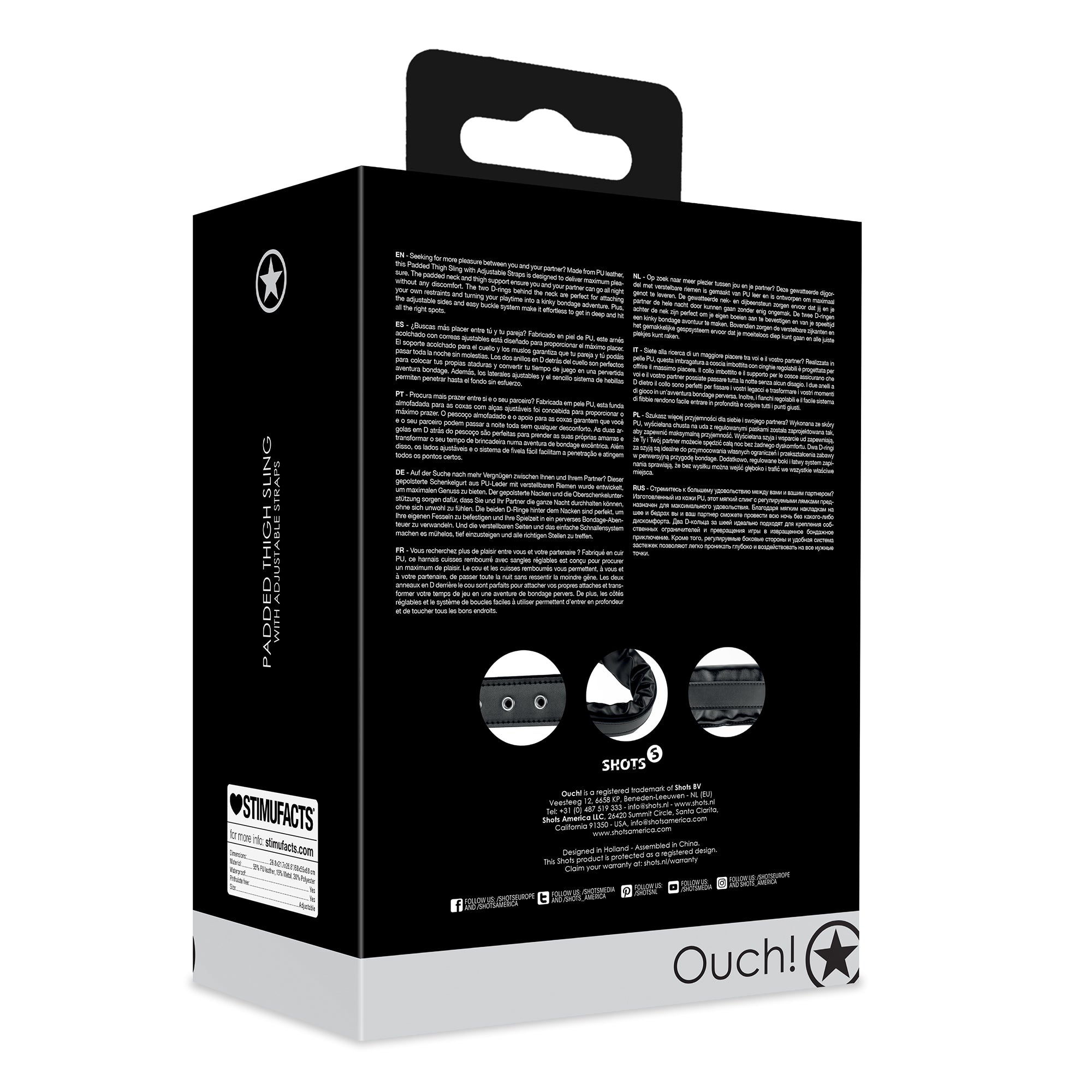costrittivo bondage padded thigh sling