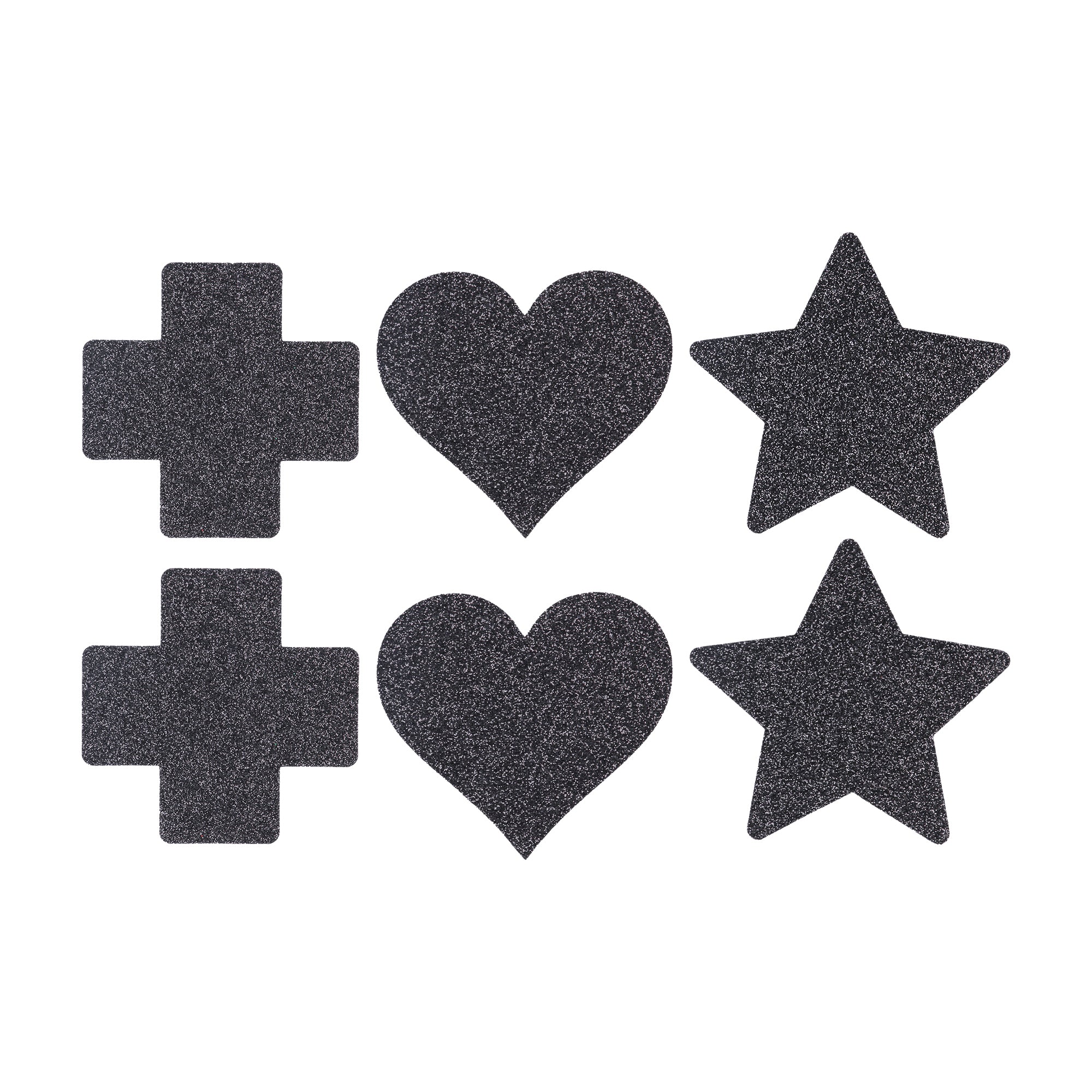 copricapezzoli cross star heart set nero