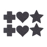 copricapezzoli cross star heart set nero