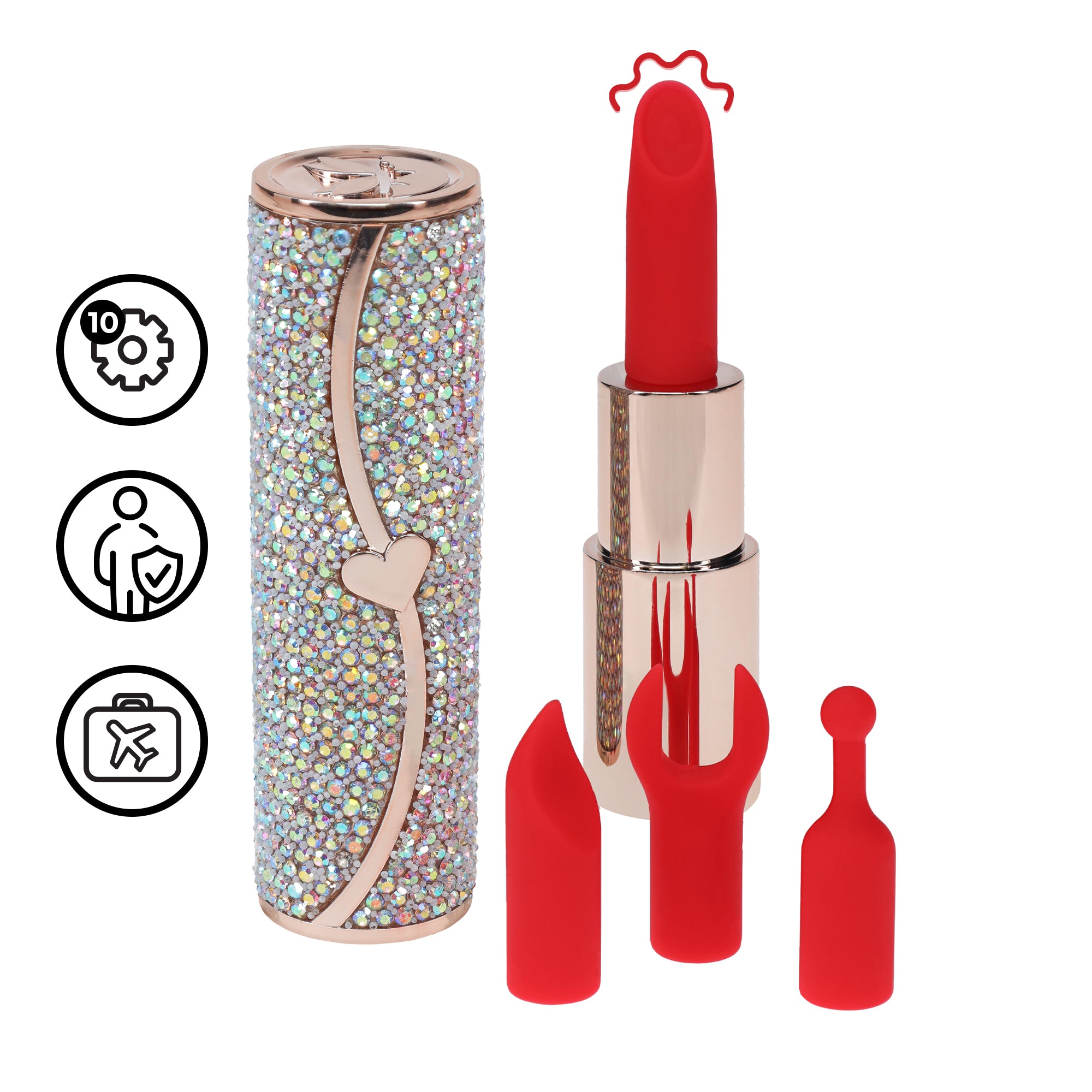 mini vibratore sparkle rosso