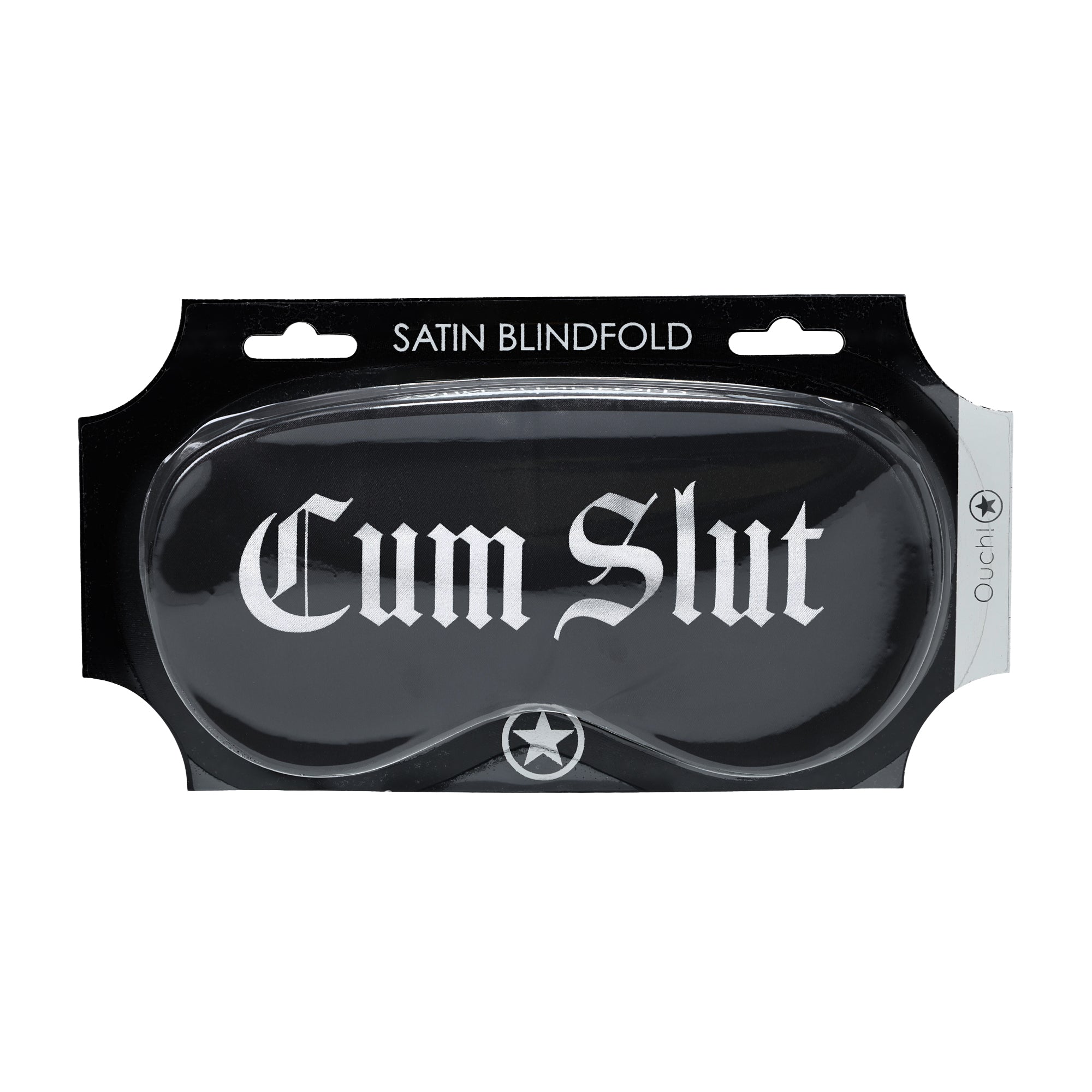 maschera sexy cum slut printed nero