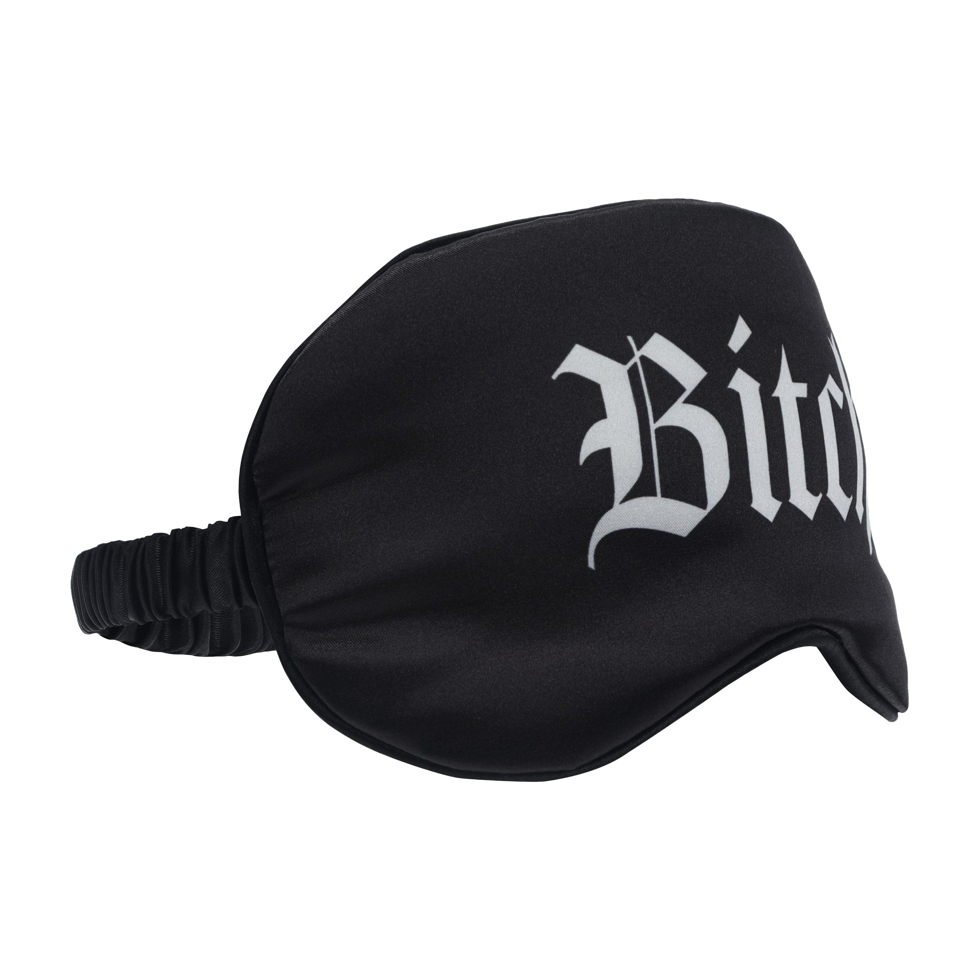 maschera sexy bitch printed satin nero