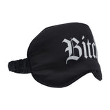 maschera sexy bitch printed satin nero