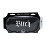 maschera sexy bitch printed satin nero
