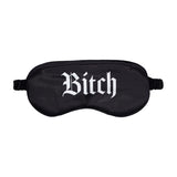 maschera sexy bitch printed satin nero