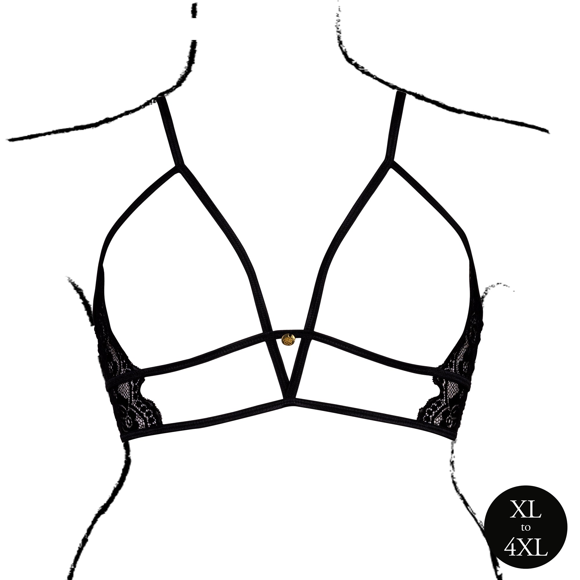 reggiseno sexy open cup triangle