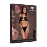 reggiseno sexy keyhole mesh nero