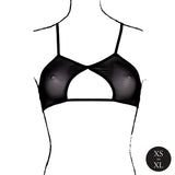reggiseno sexy keyhole mesh nero