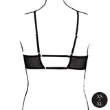 reggiseno sexy keyhole mesh nero