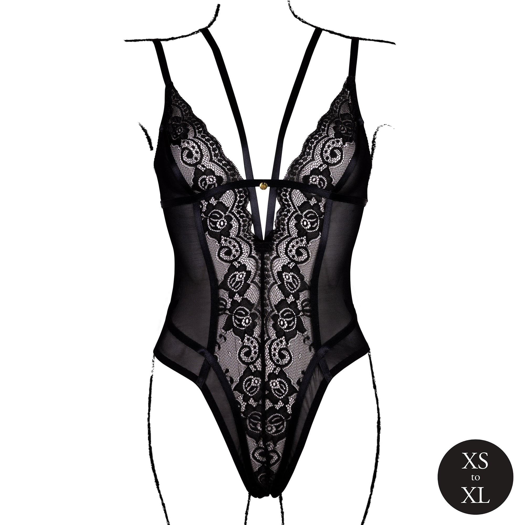 body sexy wireless lace nero