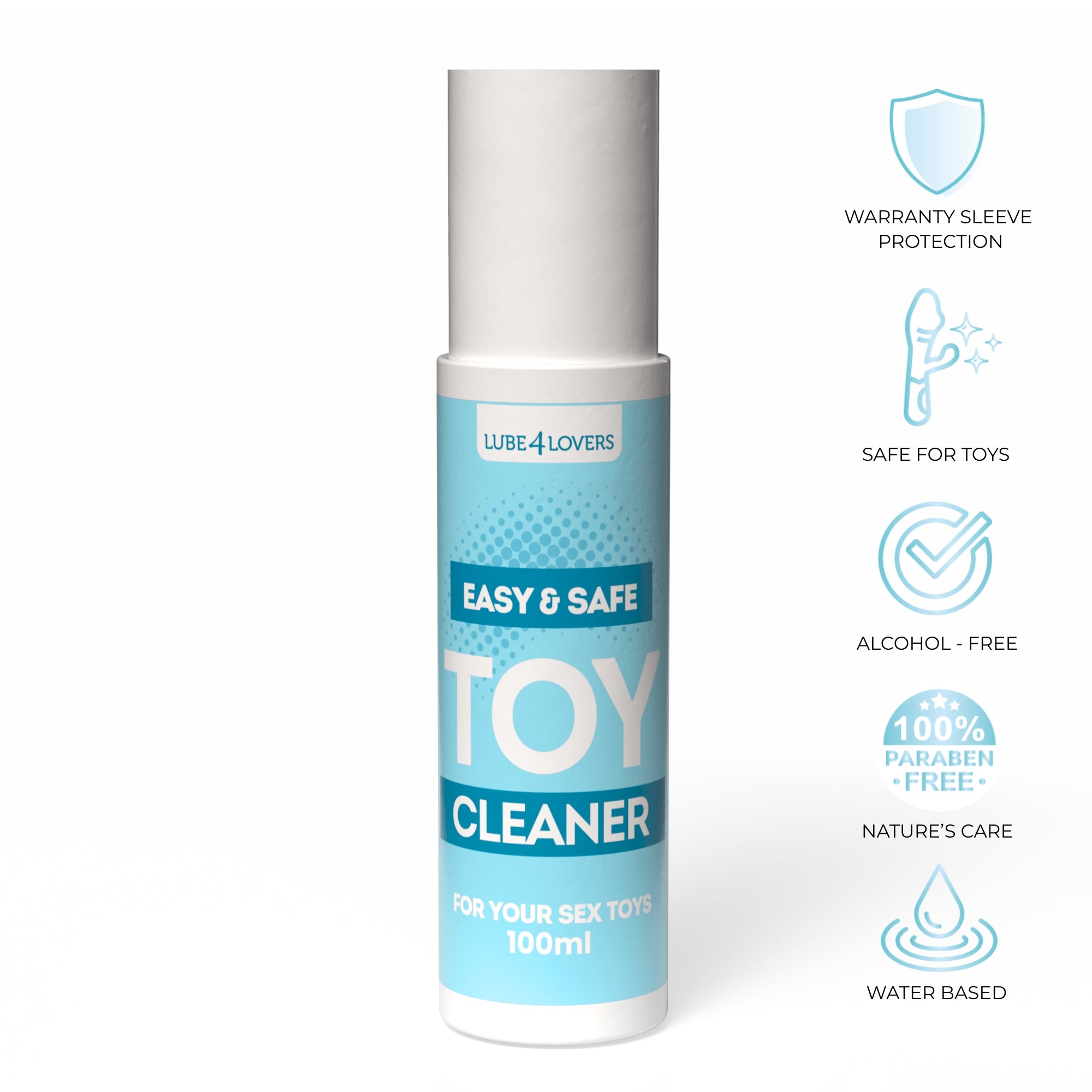 toy cleaner easy and safe 100ml lube4lovers