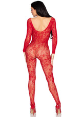 tuta sexy lace rosso taglia unica leg avenue