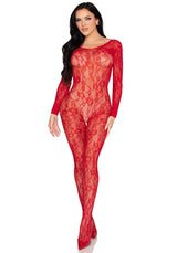 tuta sexy lace rosso taglia unica leg avenue