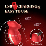vibratore clitoride cutie biting mouth rosso