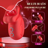 vibratore clitoride cutie biting mouth rosso