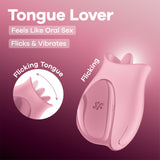vibratore clitoride tongue lover rosa satisfyer