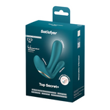 vibratore doppia stimolazione top secret plus verde satisfyer
