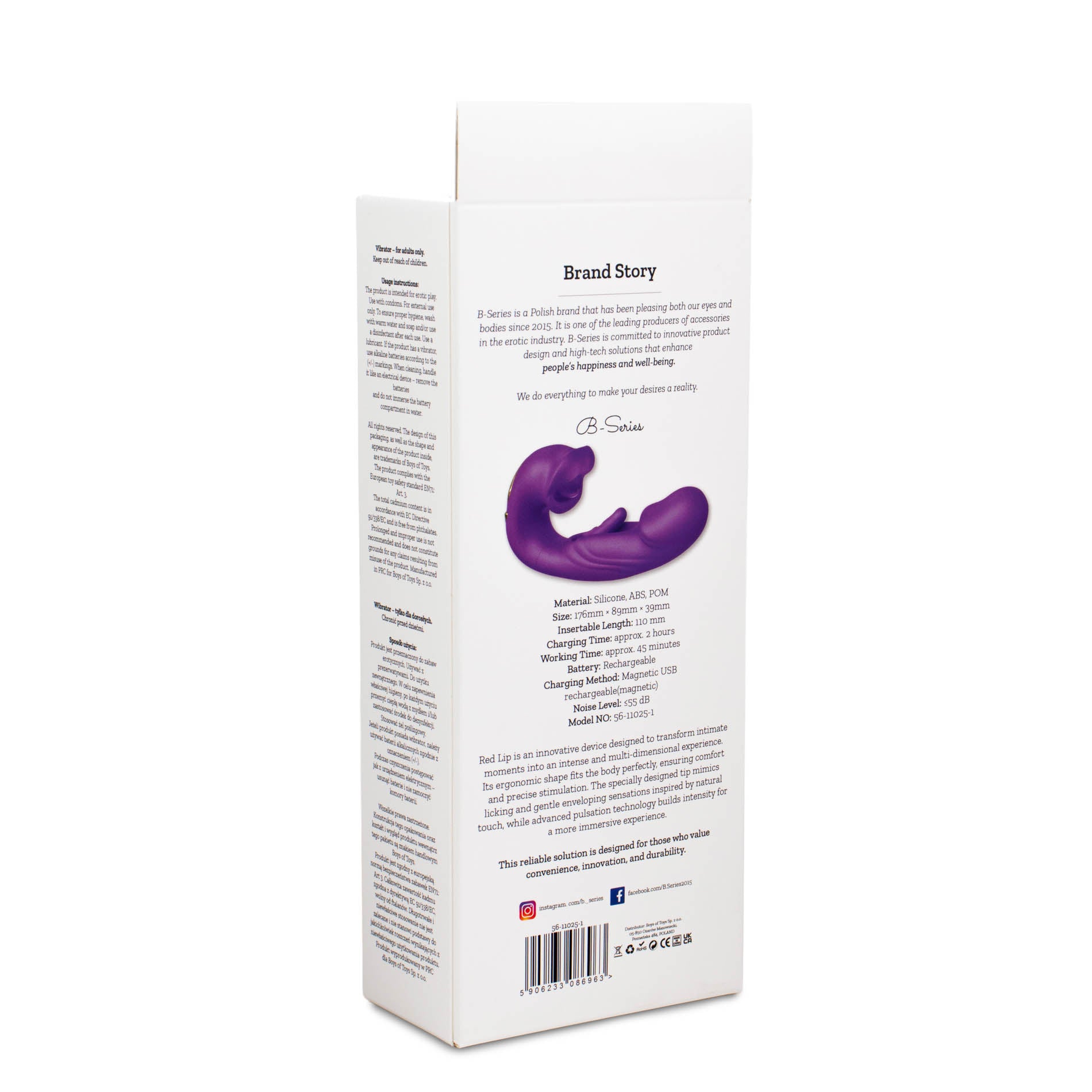 vibratore doppia stimolazione lip viola b series