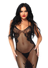 abito sexy seamless net and lace nero taglia unica leg avenue principale