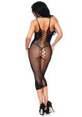 abito sexy seamless net and lace nero taglia unica leg avenue retro