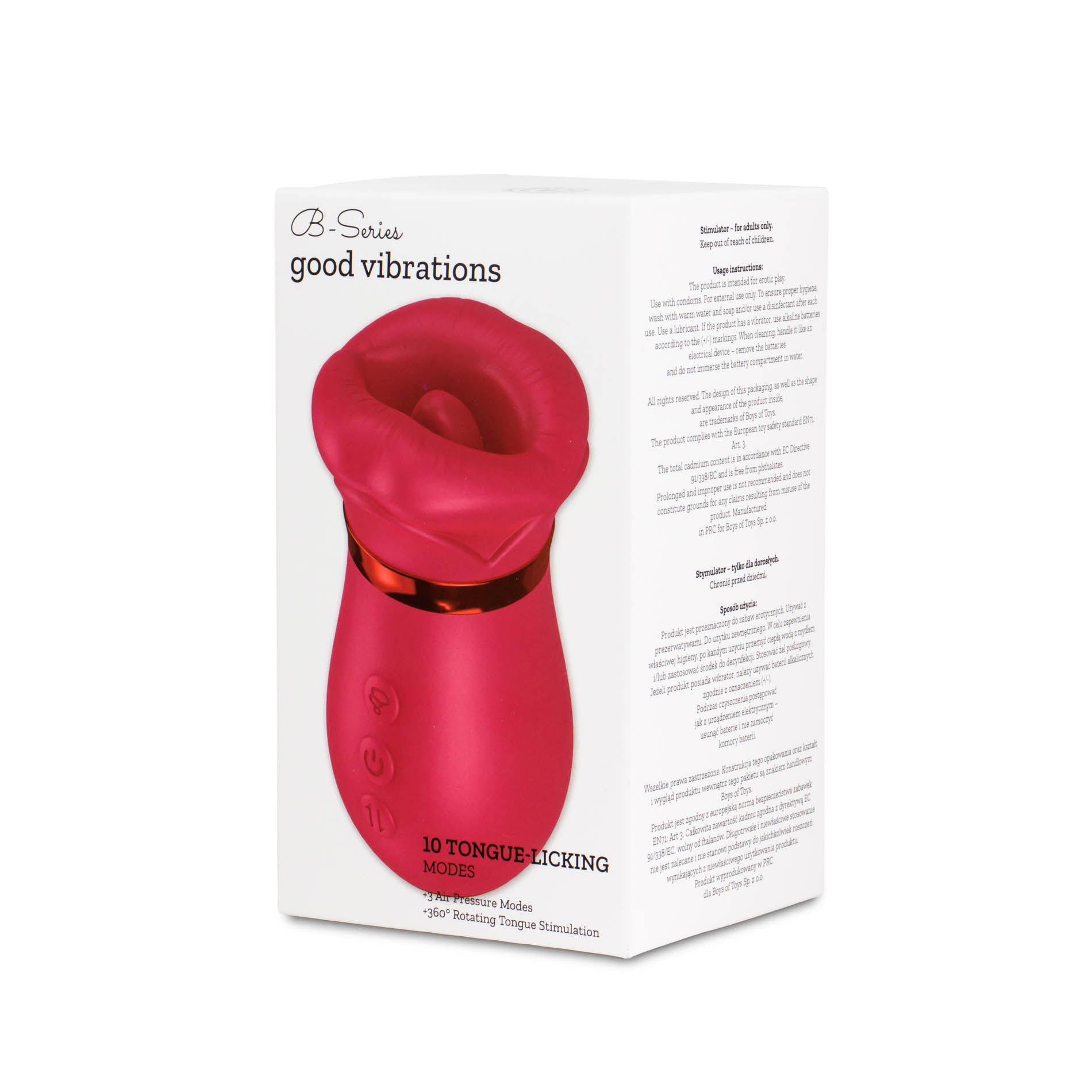 vibratore clitoride tongue licking rosso b series