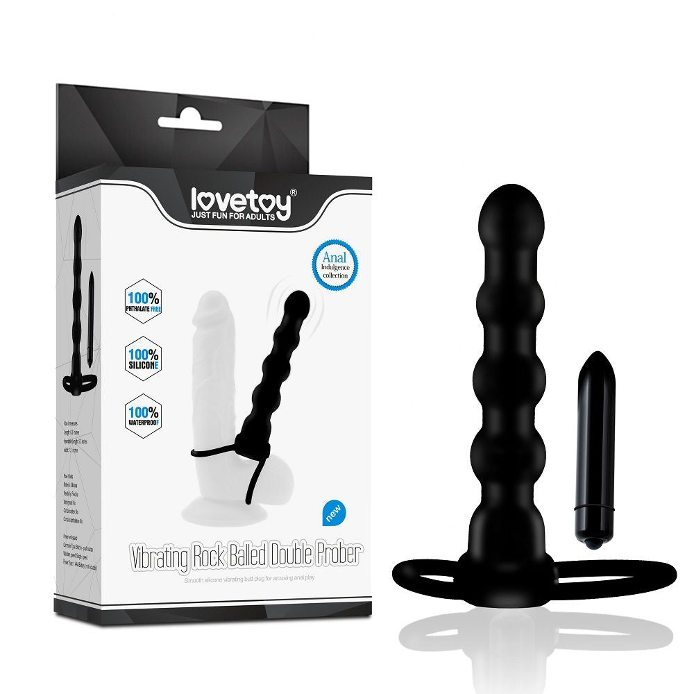 anello fallico e vibratore rock balled scatola
