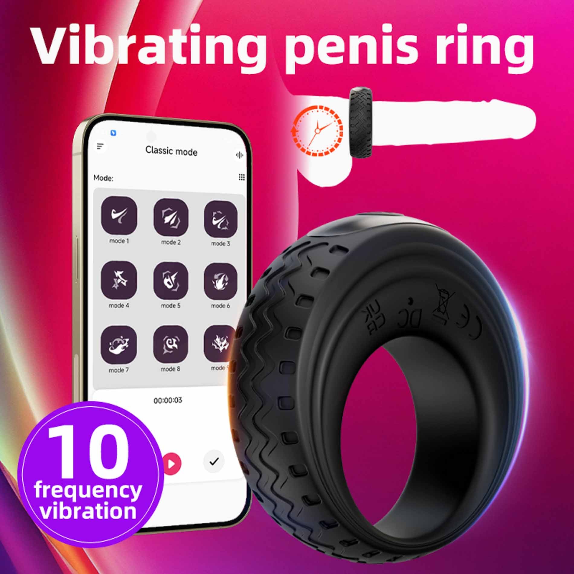 anello vibrante whirlwind tire nero b series