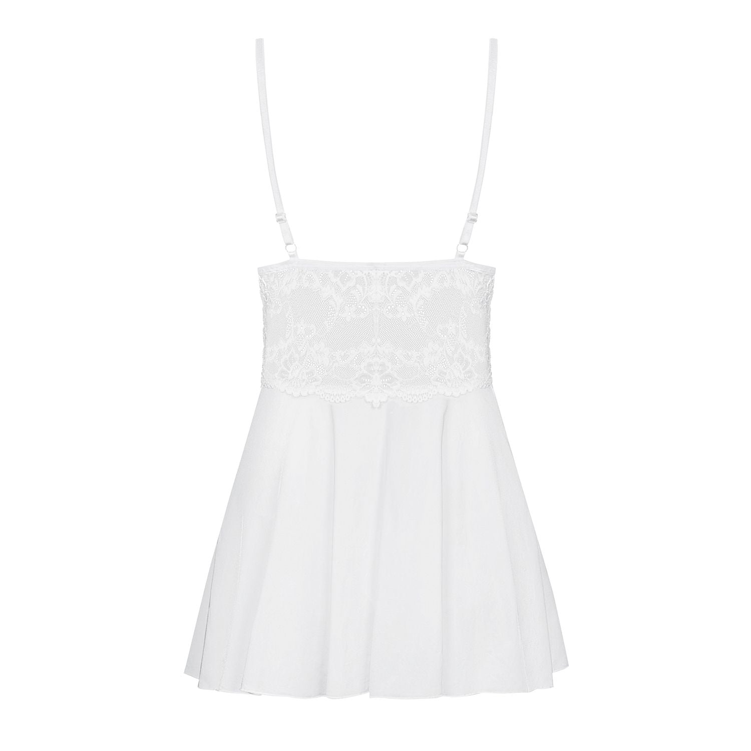 baby doll e perizoma sexy feminine bianco sm obsessive