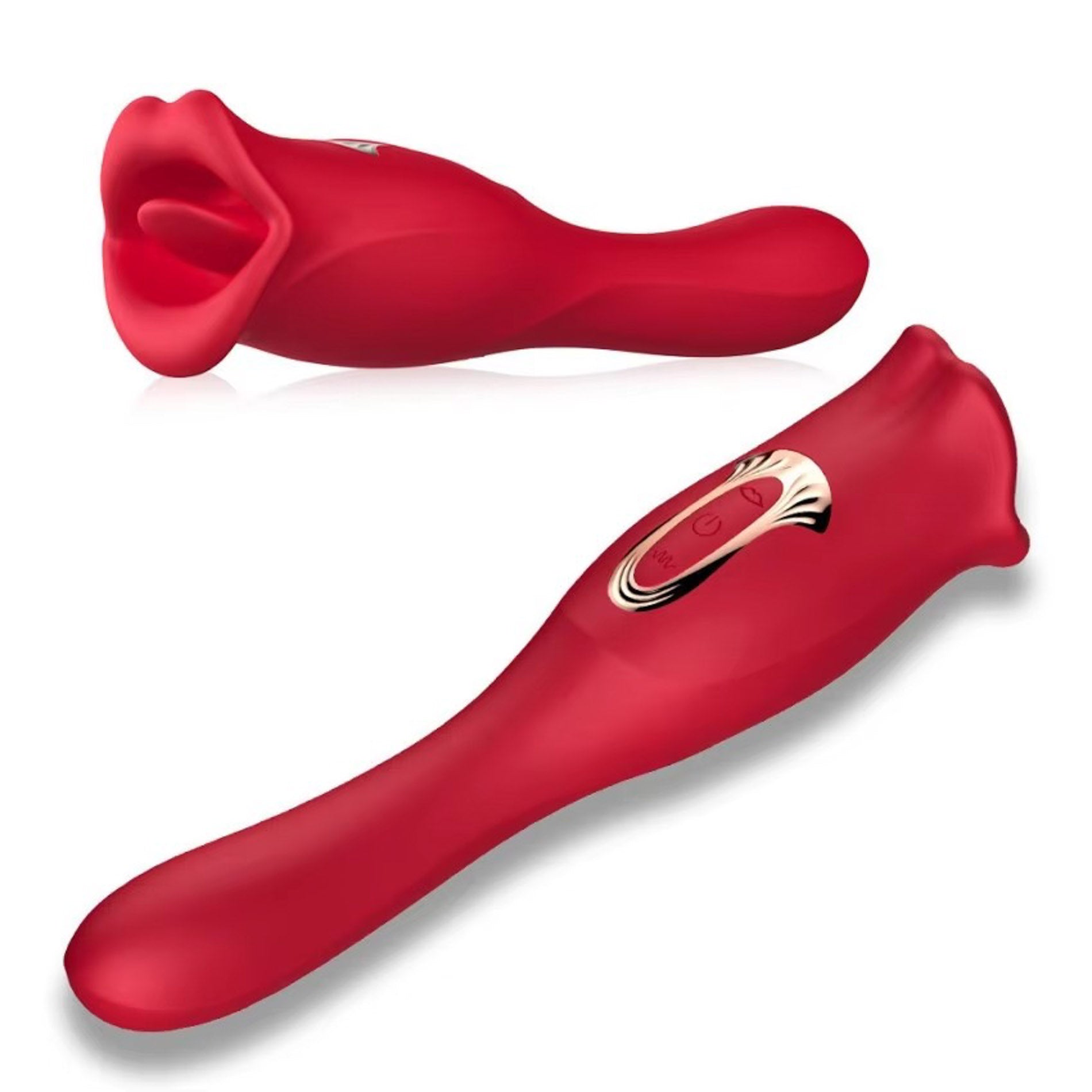 vibratore doppia stimolazione big bite mouth 2 rosso