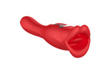 vibratore doppia stimolazione big bite mouth 2 rosso
