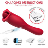 vibratore doppia stimolazione big bite mouth 2 rosso