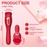 vibratore doppia stimolazione big bite mouth 2 rosso