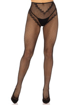 collant sexy crotchless backseam nero taglia unica leg avenue