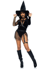 costume strega sexy crafty witch s leg avenue fronte
