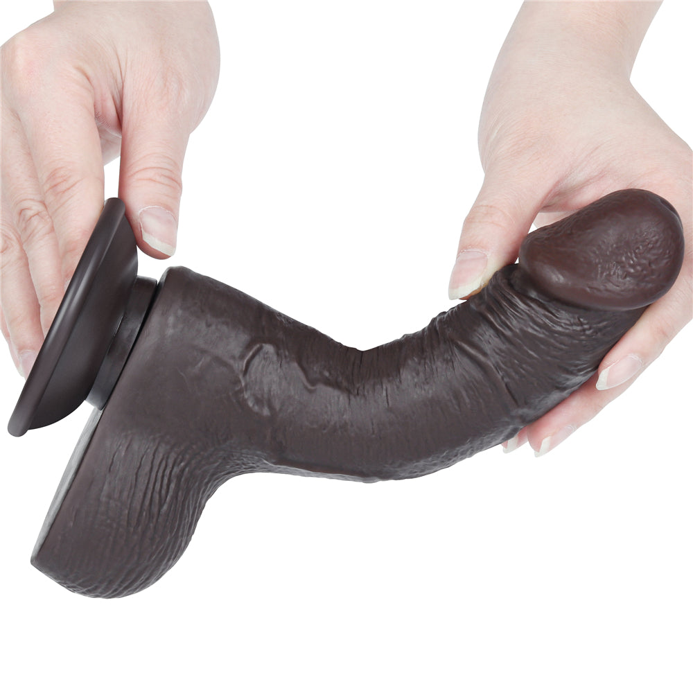dildo realistico earthy marrone lovetoy con mano