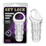 guaina fallica renegade power cage trasparente chisa scatola