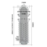 guaina e prolunga penis sleeve flail trasparente baile