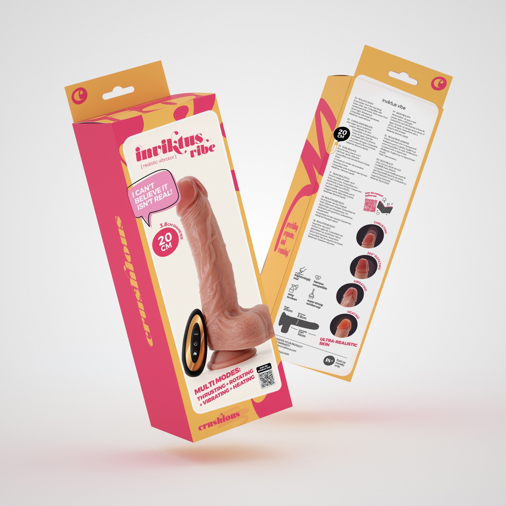vibratore realistico inviktus 7 5 rosa flesh crushious
