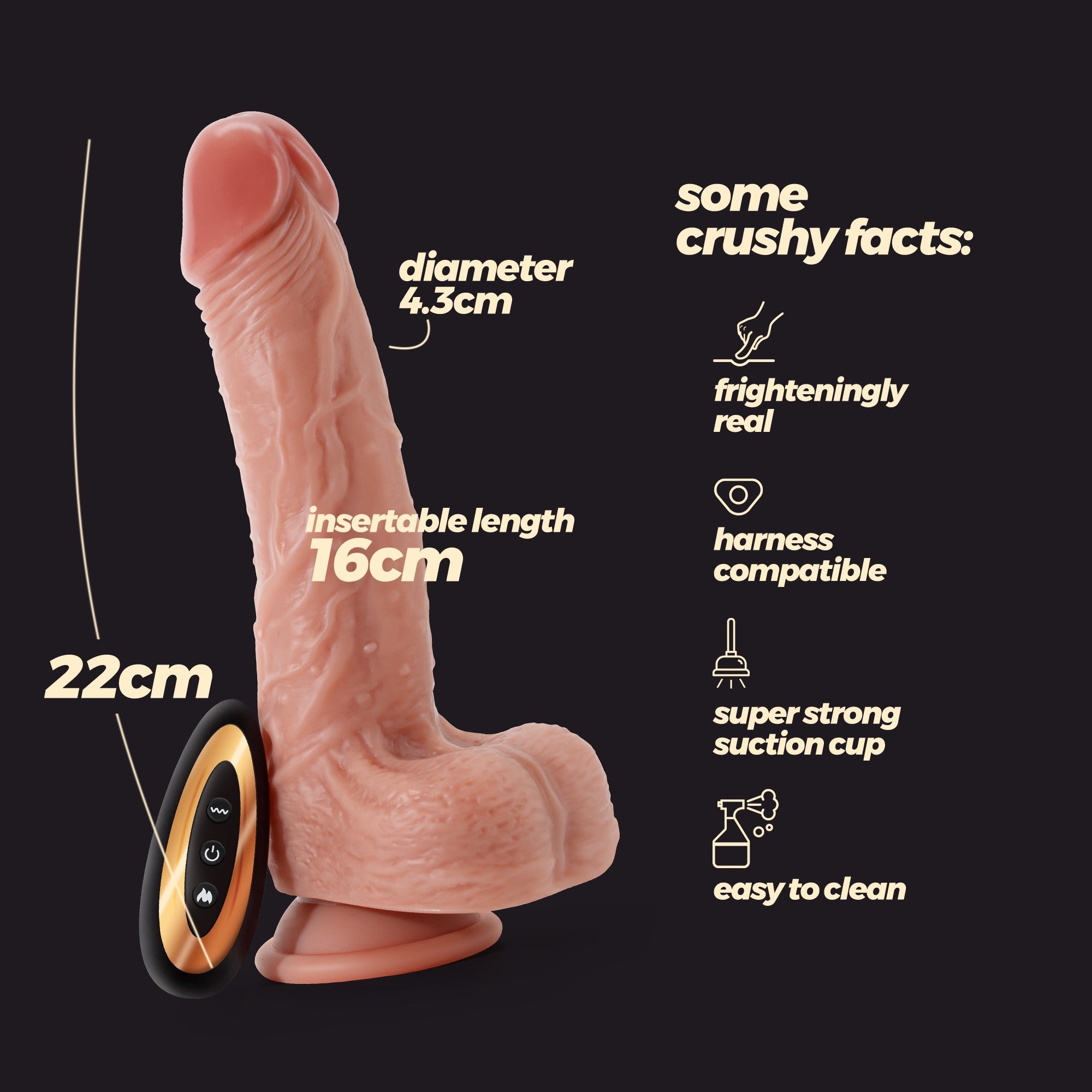 vibratore realistico inviktus 8 5 rosa flesh crushious