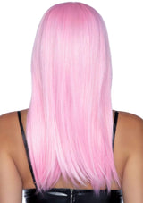 parrucca sexy long straight bang wig rosa leg avenue