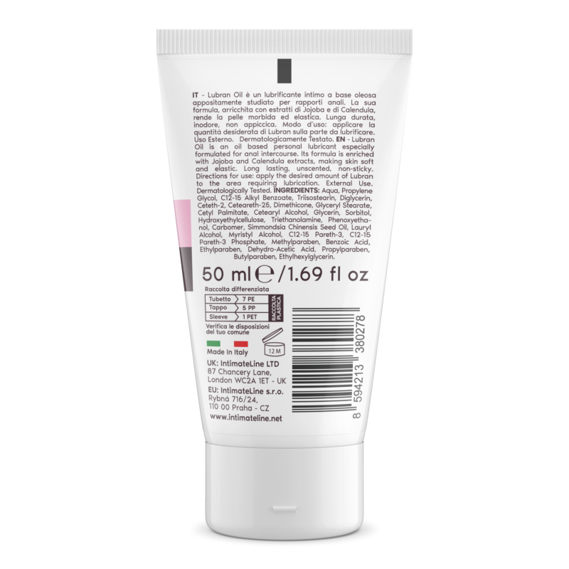 lubrificante anale lubran 50ml intimateline retro